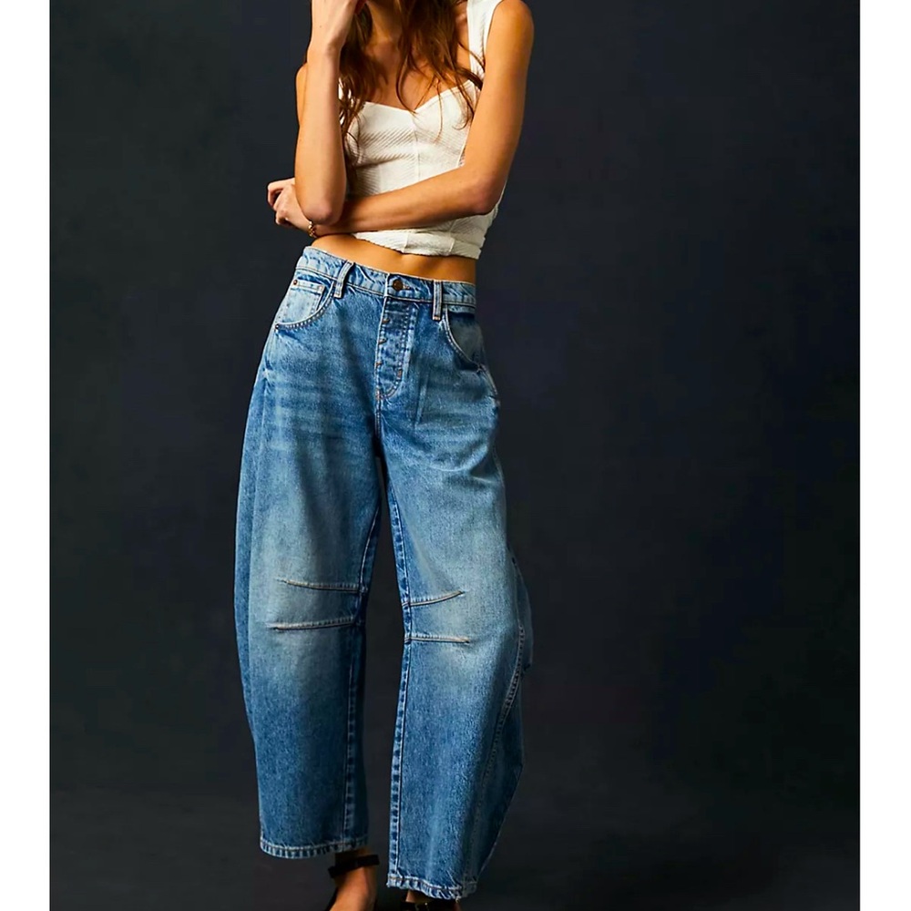NEW free people barrel jeans